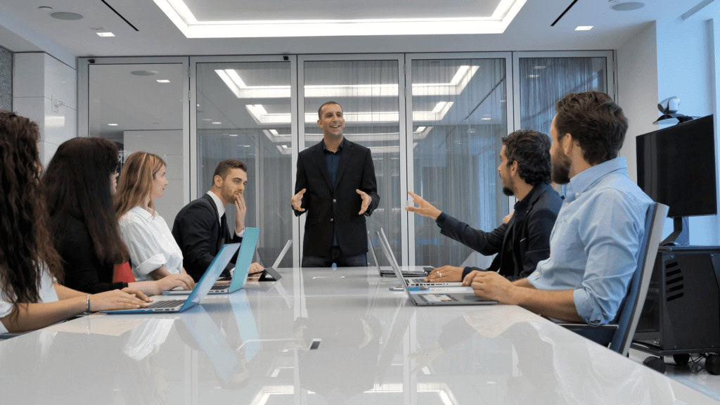 James Orfanos in Top Notch Cinema meeting min